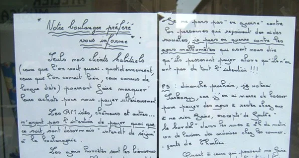 Un boulanger résolument anti-chômeurs