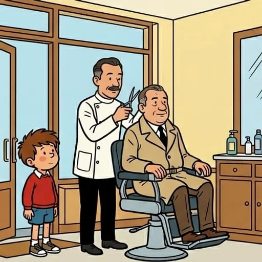 Chez le coiffeur — illustration 1