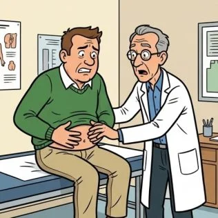 Diagnostic du médecin : une famille en fer et en bois