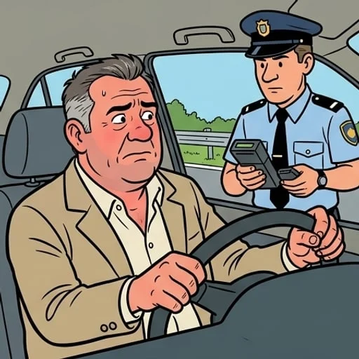 En voiture, et avec sa femme(BLONDE), cet homme se fait arrêter par la police — illustration 1