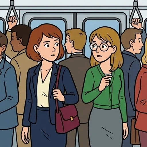 Heure de pointe dans le métro - illustration 3