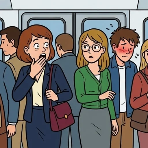 Heure de pointe dans le métro - illustration 4