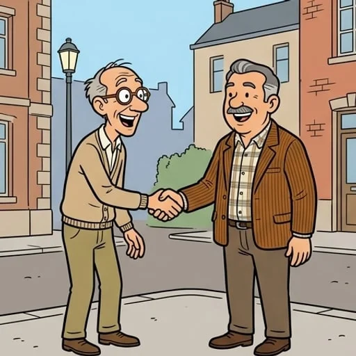 Deux amis discutent ensemble, ils ne se sont plus vu depuis un bout de temps — illustration 1