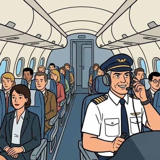 Malheureusement pour l’hôtesse de l’air les passagers ont tout entendu ! — illustration 1