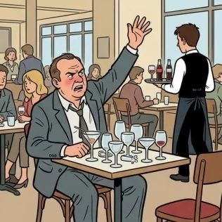 histoire-cafe-77-panel1 Dans un café, un client s’indigne — illustration 1