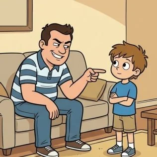 histoire-drole-101-panel1 Comment rendre son papa fou en quelques secondes.. — illustration 1
