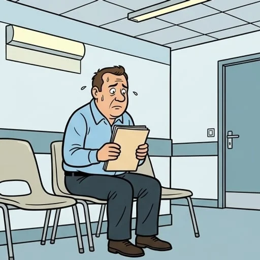 C’est l’histoire d’un gars qui vient de passer des examens de santé à l’hôpital. — illustration 1