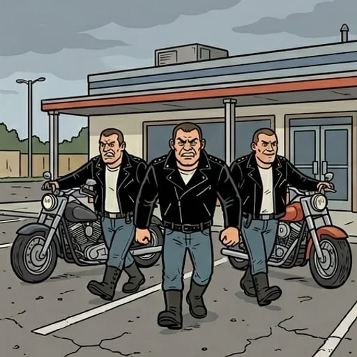 Il a écrasé trois grosses motos… — illustration 1