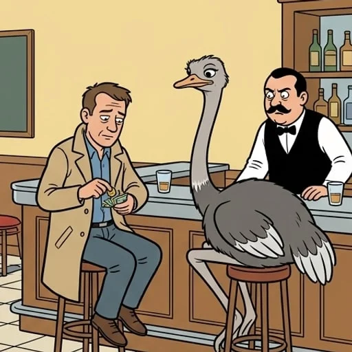 L’autruche au bar - illustration 2