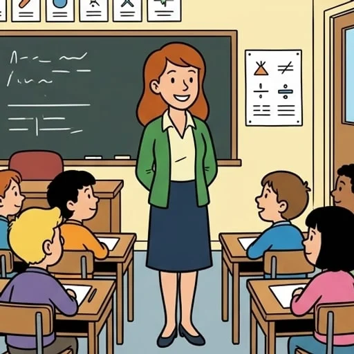 L’institutrice et les cigognes — illustration 1