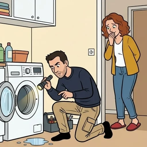 La fausse fuite de la machine à laver - illustration 2