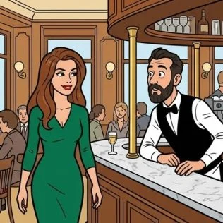 la-petite-commission-au-comptoir-111z6p-panel1 À la brasserie, une cliente demande une petite commission — illustration 1