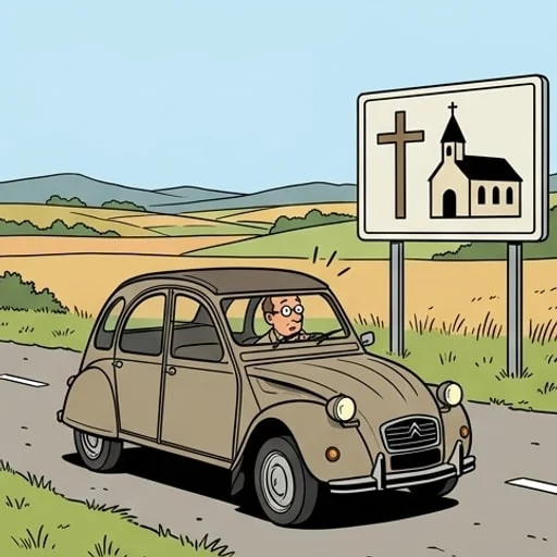 Sur la route, un couvent affiche un tarif très spécial — illustration 1