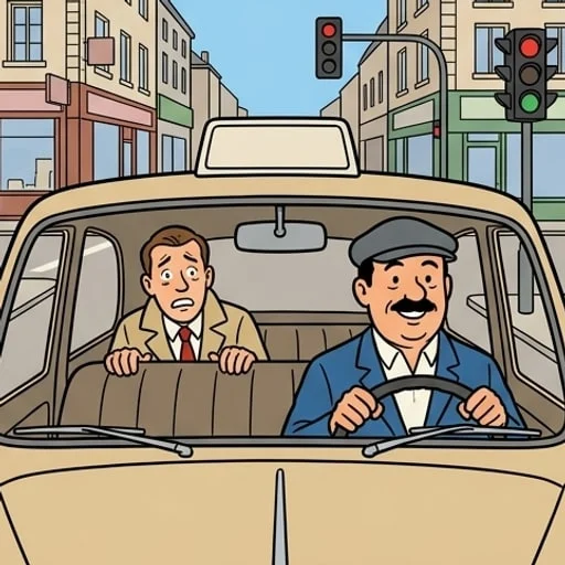 Le taxi qui se méfie des feux verts - illustration 2