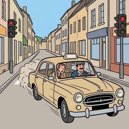 Le taxi qui se méfie des feux verts - illustration 3