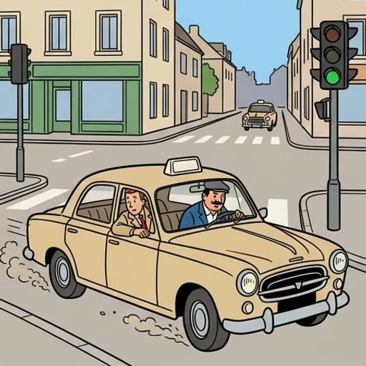 Le taxi qui se méfie des feux verts - illustration 4