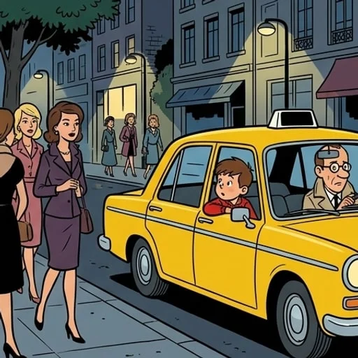 Le taxi trop bavard - illustration 2