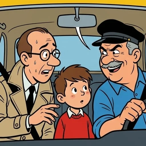 Le taxi trop bavard - illustration 3