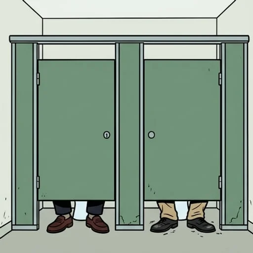Les constipés aux toilettes — illustration 1