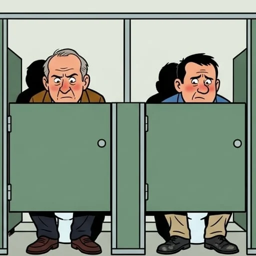 Les constipés aux toilettes - illustration 2
