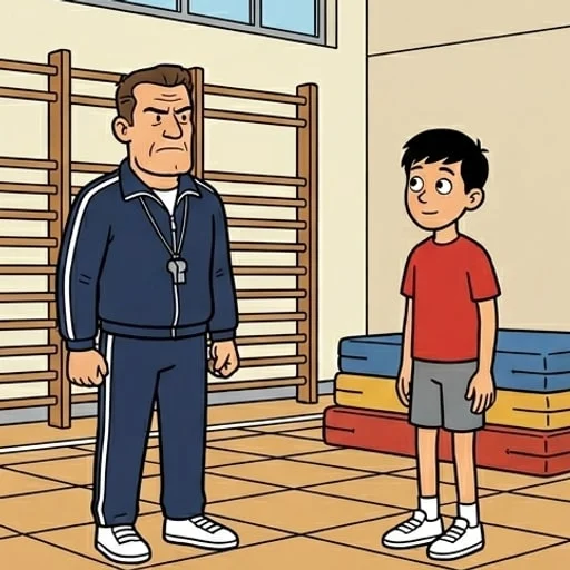 Au cours de sport, Lee comprend les pompes autrement — illustration 1