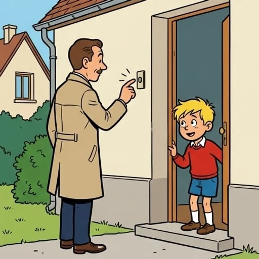 Monsieur Dupont sonne à la porte - illustration 1