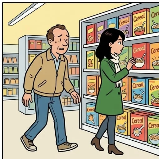 Supermarché, femme perdue et drague vraiment stratégique — illustration 1