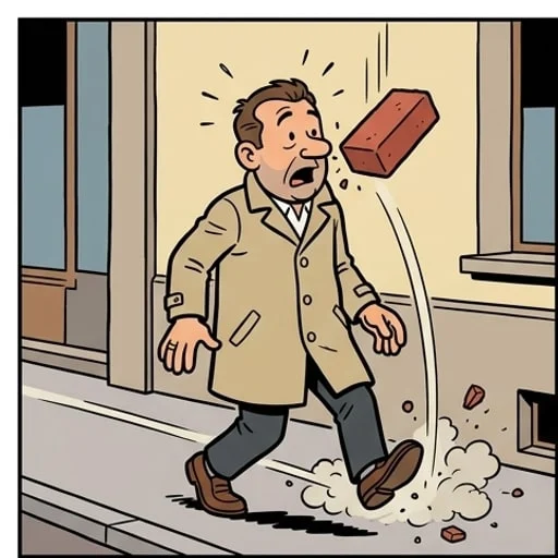 Un homme marche dans la rue — illustration 1