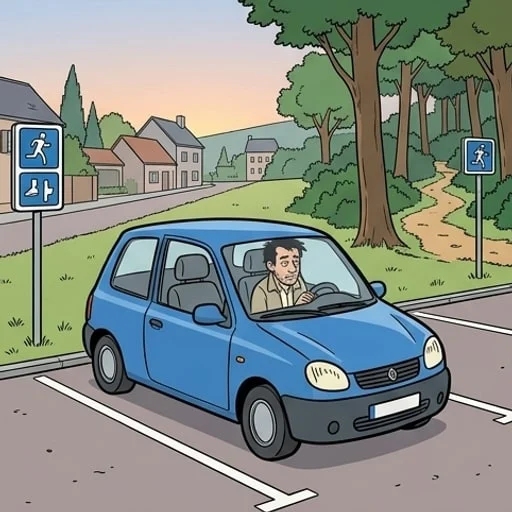 Un parking pas si tranquille — illustration 1