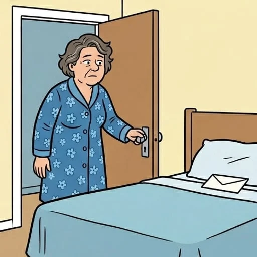 Une mamie rentre dans la chambre de sa fille et elle découvrit — illustration 1